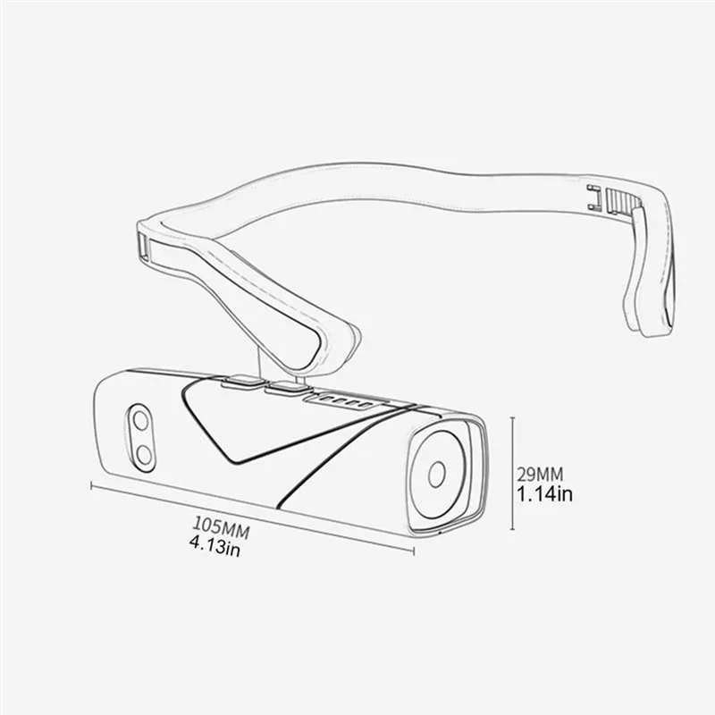 NOCM per il campeggio Lampada frontale rimovibile con gancio per l'orecchio Lampada frontale ricaricabile con 5 modalità