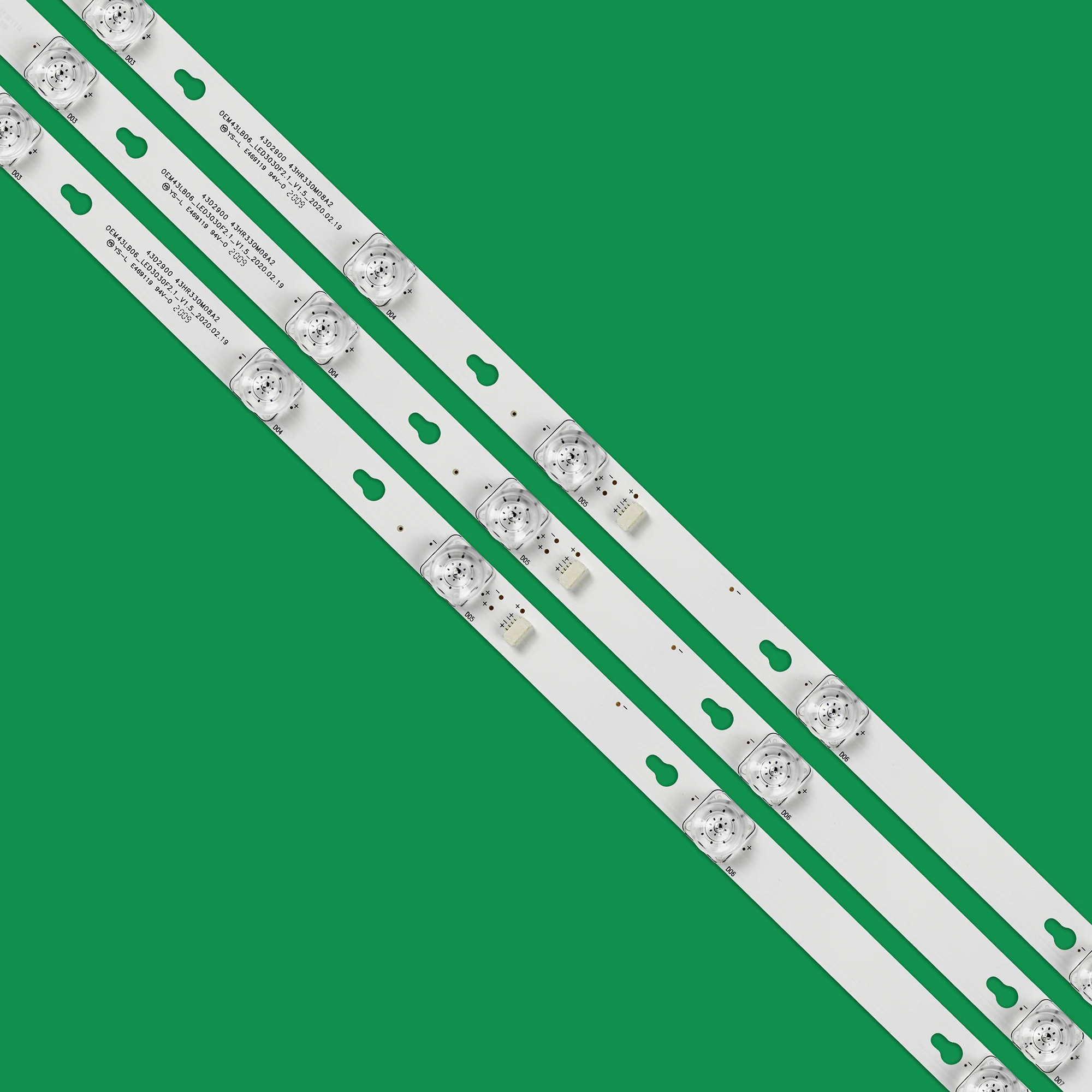 LED Backlight Strip for Thomson 2D02636 43UC6306 43UC6406 43S303 43S305 43DP608 43A730U D43A810 TOT_43D2900_3X8 4C-LB4308-YM010
