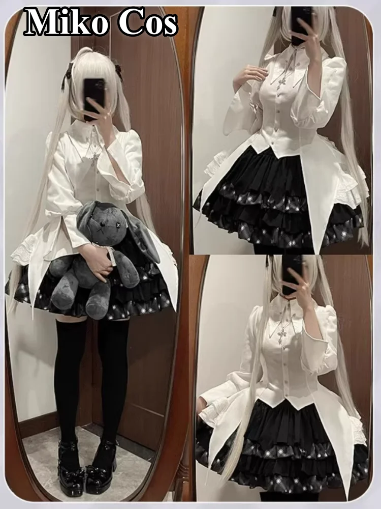 

Kasugano Sora Cosplay Anime Yosuga No Sora Women Sweet Gothic Lolita Costume Shirt Skirt Carnival Party Suit Role Play Clothing