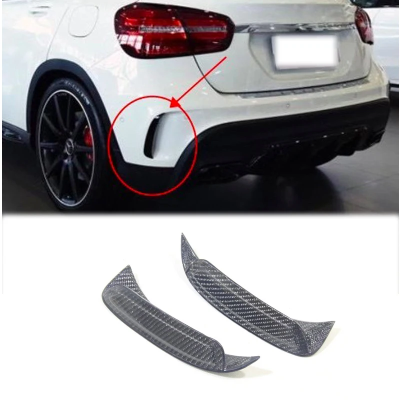 Car Front And Rear Bumper Wind Knife Blade For Mercedes GLA Class X156 GLA200 260 GLA45 AMG 2013-2018 Carbon Fiber Materials