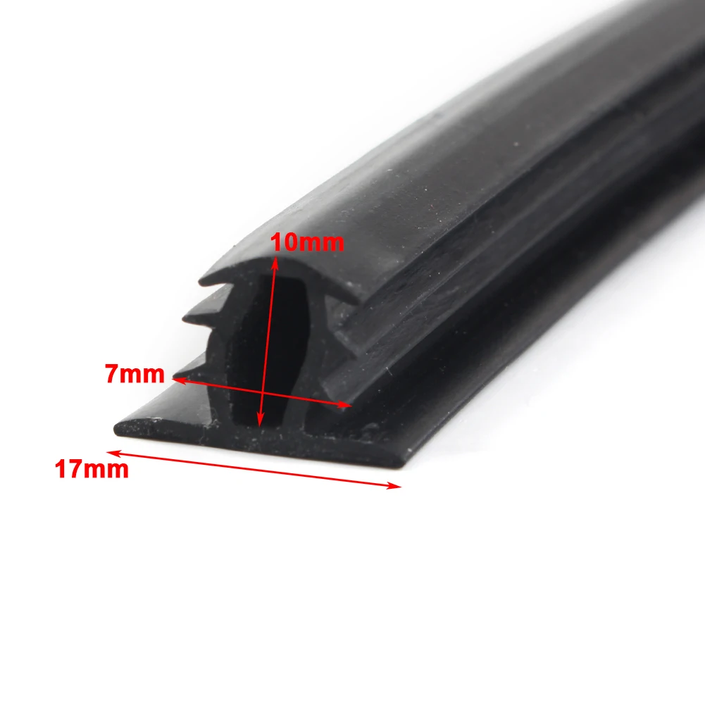 1.6m Car Push Seal Strip Rubber Dashboard Windshield Gap Engine Noise Insulation