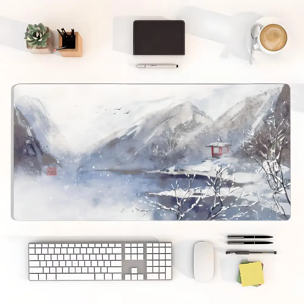

snow scenery Mouse Pad Multi-Size non-slip Gaming mouse pad Gamer E-Sports Mouse Mat Game Mechanical Keyboard XXL Desk Mat