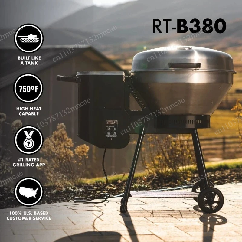 Electric Smokers, Uses 100% Wood Pellets Pellet Grill RT-B380 Bullseye, BBQ, Outdoor, and Electric Pellet Smoker Grill