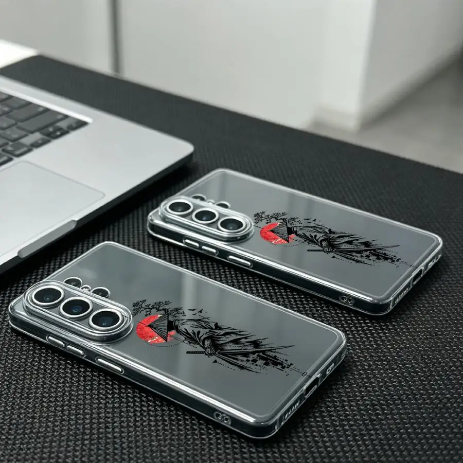 Samurai With Red Sun Print Case for Samsung Galaxy S26 S25 Edge S22 FE S23 Ultra S20 Plus Note 20 Ultra 10 S24 S21 Phone Cover - view 4