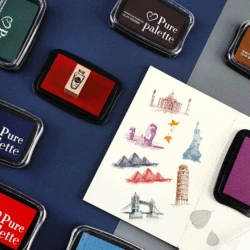 12 Colors Large Size Vintage Inkpad for Stamp DIY Crafts Scrapbook Decoration Ink Pads Kids Fingerpainting Rubber Stamps Inkpads
