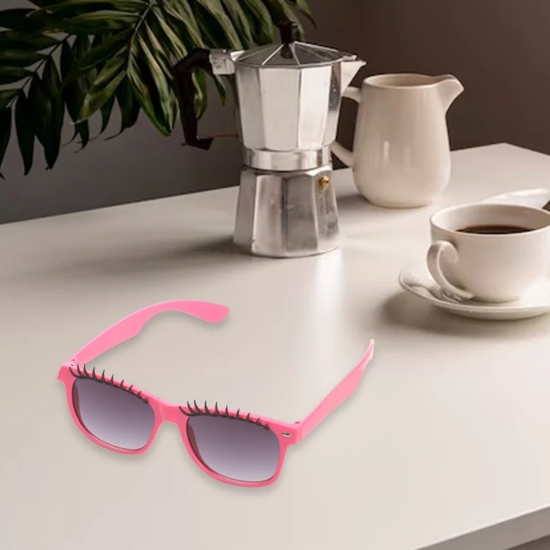 Pink Eyelashes Eyeglasses Fancy Fake Eyelashes Glasses Funny Sunglasses Eyewear Gifts Party Decorations Supplies Gift