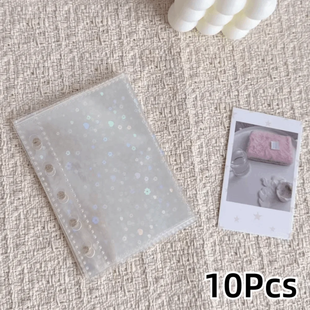 Multiple Pockets Clear Sheets Sleeve 4 Hole 4 Ring Binder A4 Kpop Photocard Binder DIY Photo Album Sleeves File Protector