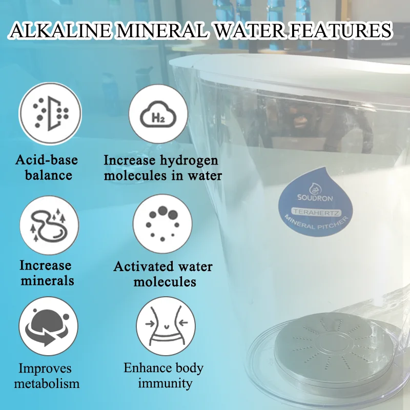 SOUDRON 새로운 식품 등급 스테인레스 스틸 저분자량 304 알칼리 에너지 변환기 정수기