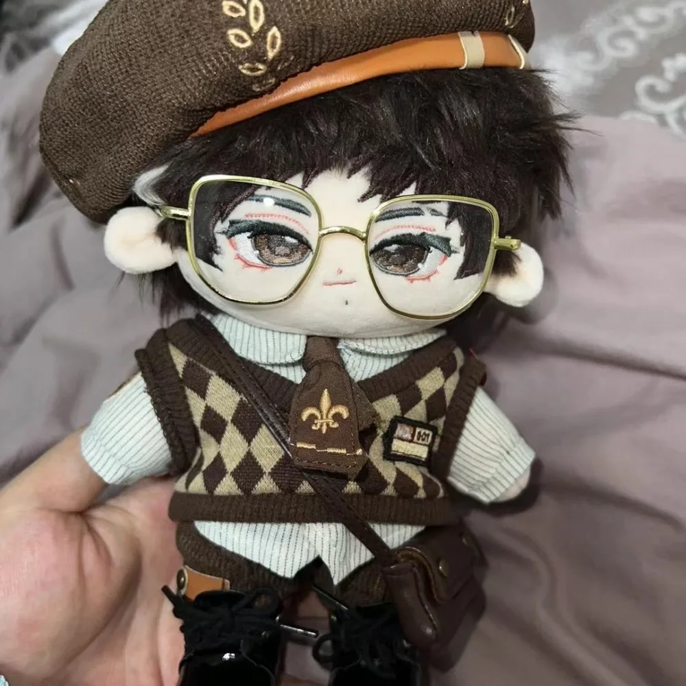 Metal Rectangle Plush Doll Glasses Clear Lens Miniature Eyeglasses 8.5cm Glasses For Labubu Toys Decoration For Doll Accessories
