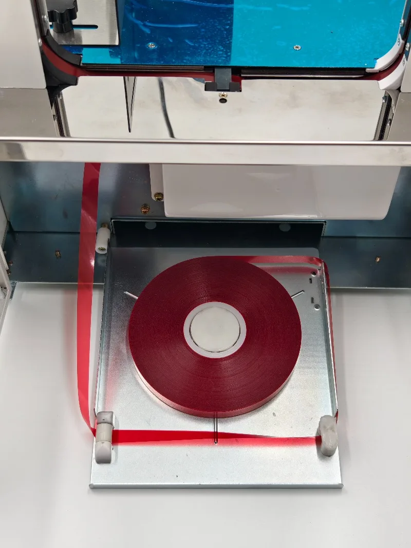 Automatic 12mm Hot Melt Opp Tape Banding Machine Supermarket Vegetable Strapping Packing Machine 5