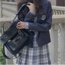 Jk Soft Leather Messenger Bags Backpack Female British Vintage Multifunctional Backpacks Lolita All-match Handbag School Bag