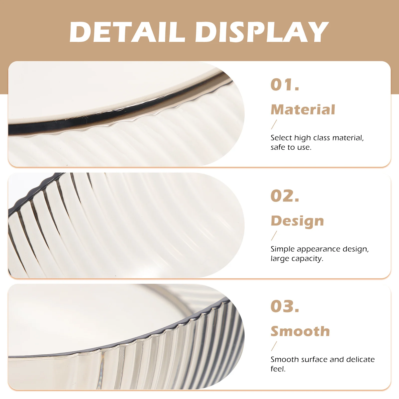 

Миска для фруктов 6,7 дюйма, пластиковая салатница, многофункциональный контейнер для закусок, бытовой кухонный аксессуар, сервировочное блюдо для десертов