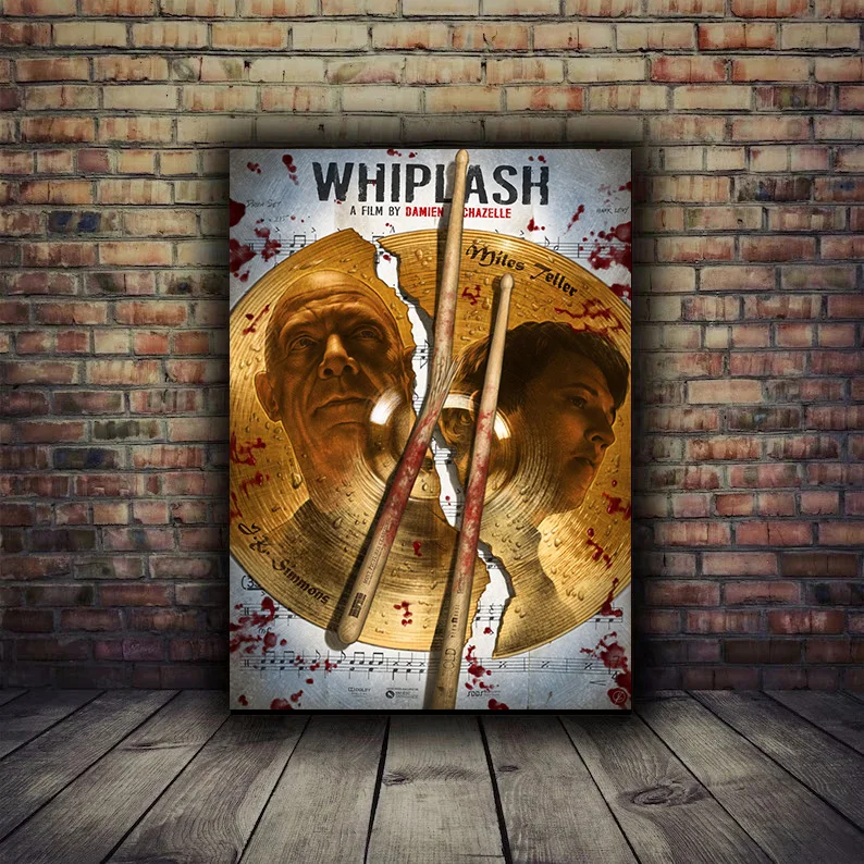 Classic Movie Whiplash Drummer Music Film Poster Music Jazz Canvas Painting Wall Art Pictures Home Decor For Bedroom Gift