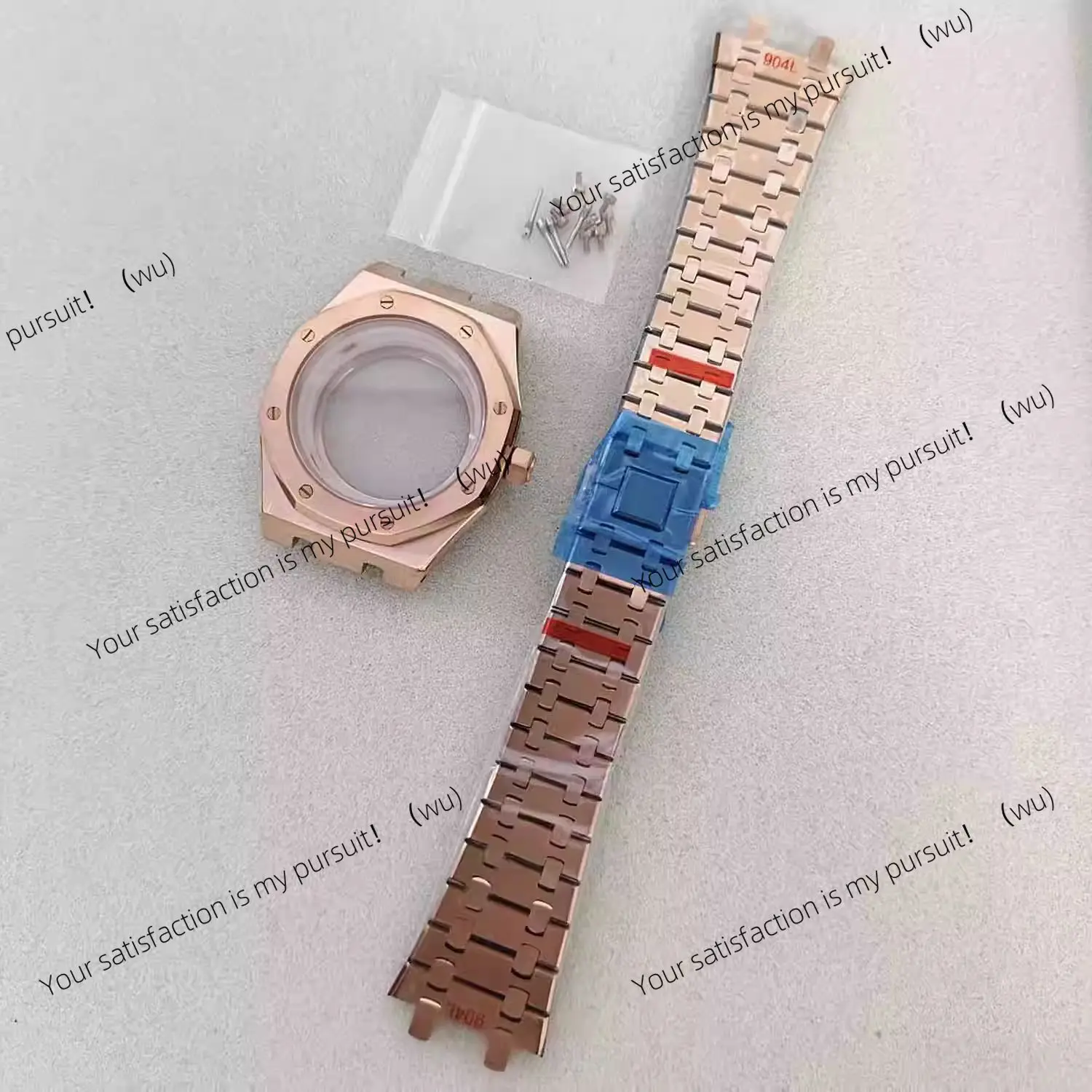 ZOCI-41Mm PVD plated case strap set, sapphire mirror stainless steel case, suitable for NH35, NH36 movement watches