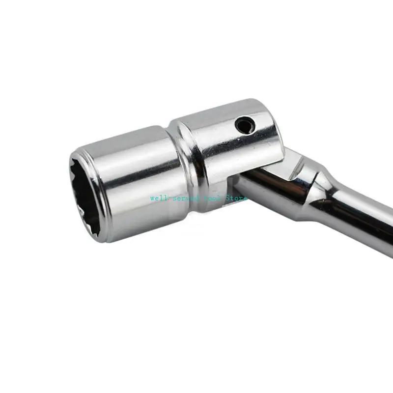 

G88A Upgraded Scaffold Ratchet Spanner Site Ratcheting Socket Wrench 7/16 for Head 180° Rotatable Manual Repair Tool
