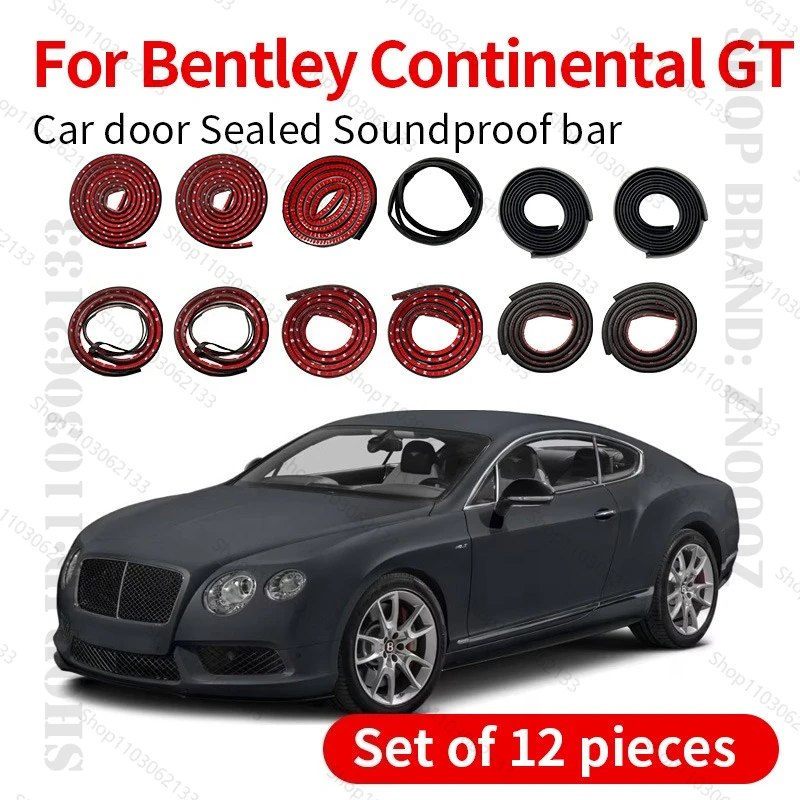 ل بنتلي كونتيننتال GT باب السيارة شريط عازل المطاط طبقة مزدوجة ختم حامي عازلة للصوت قطاع الغبار شريط عازل 12 قطعة