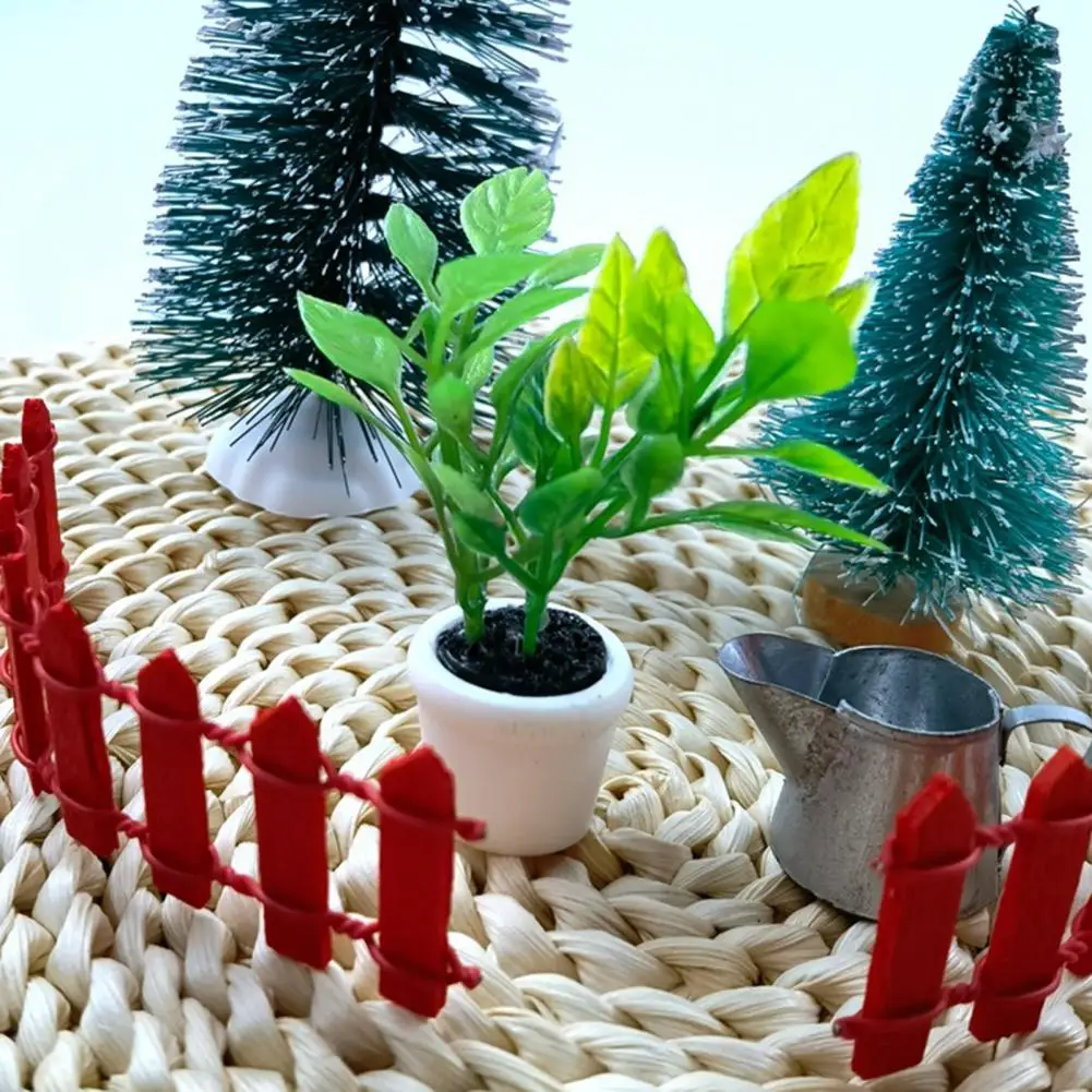 Eco-friendly Small Potted Tree Pretend Toy Miniature Green Plant Miniature Simulation Green Plant Ornament Kids Toy  Ornament