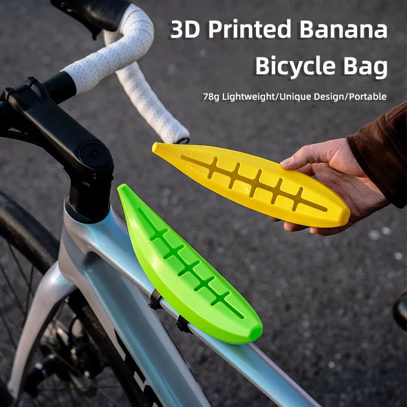 

Уникальная 3D-печатная велосипедная сумка в форме банана, сверхлегкая сумка на раму шоссейного велосипеда, модная сумка для хранения велосипедных принадлежностей, аксессуары для велосипедов