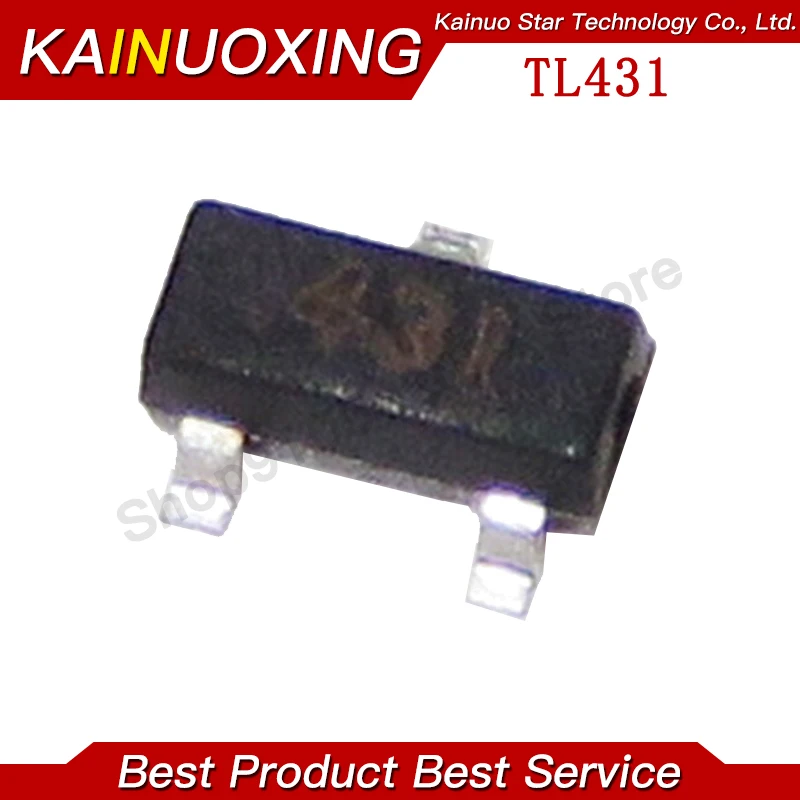 100PCS SOT23-3 TL431 TL431A CJ431 SMD Adjustable Precision Shunt Voltage Reference Regulator Chip For Power Supply Circuit