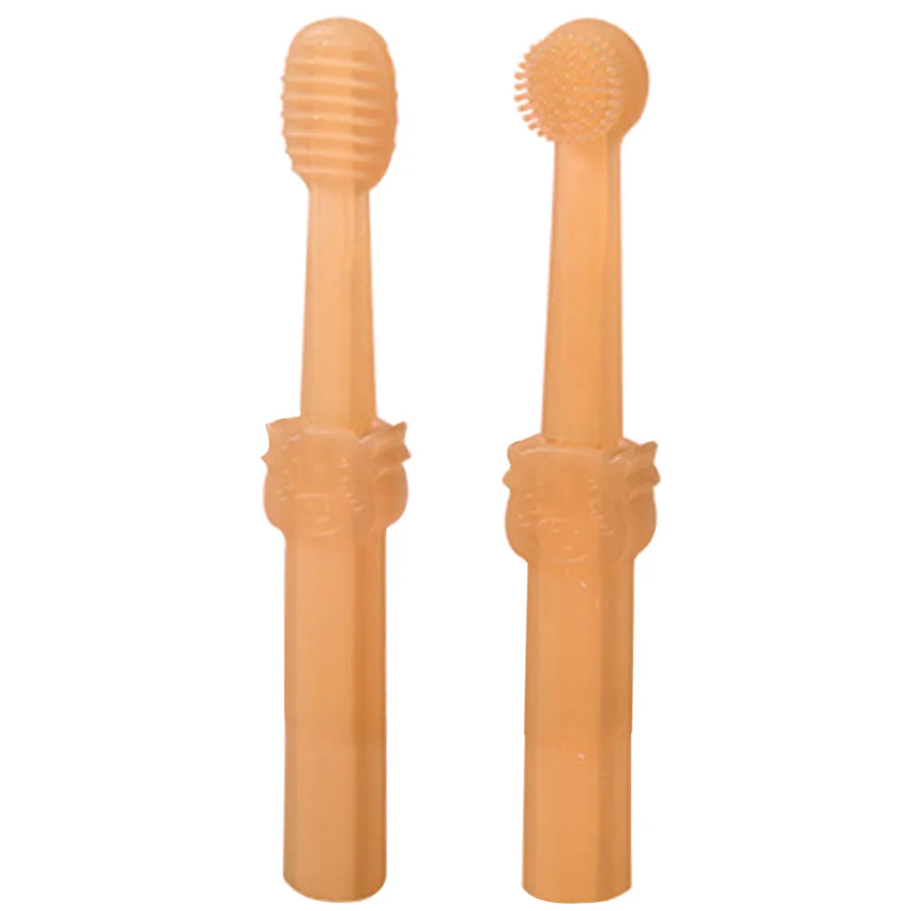 

1 set Pet Toothbrush Set Dog Toothbrushes Silica Gel Ergonomic Dual Head H Cats Dogs Travel Small Breed al Care