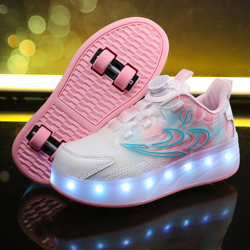 

Childrens Sports Shoes Night Light Shoes USB Charging LED Lighting Sports Skateboard Shoes Waterproof Boys Girls Sneakers