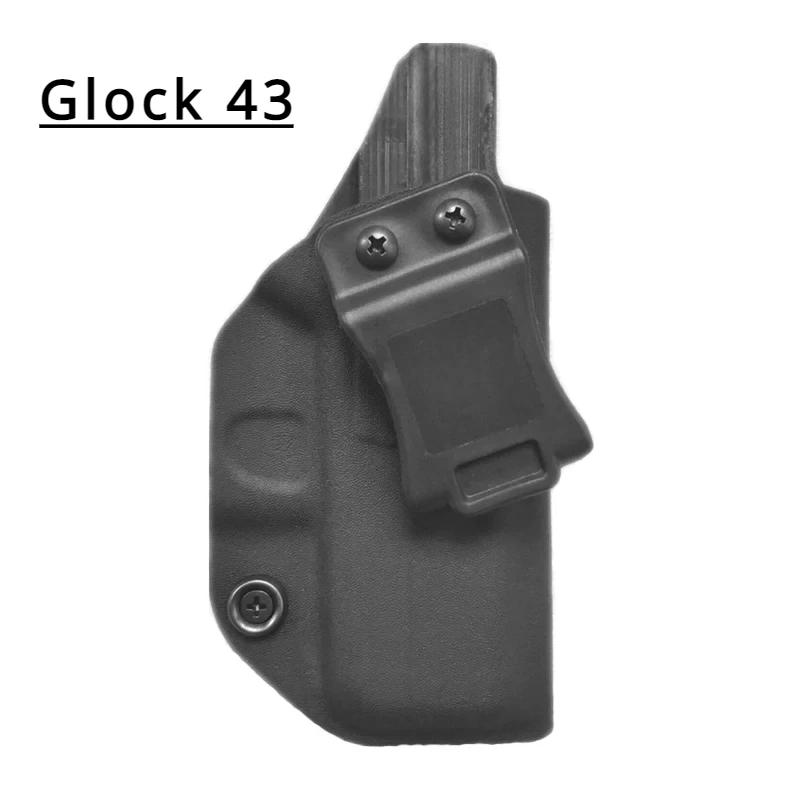 

Tactical KYDEX Concealed Carry Glock43 Glock43X IWB Holster Gun Compact Pistol Glock 43 43X Gen 3 4 5 Case Bag