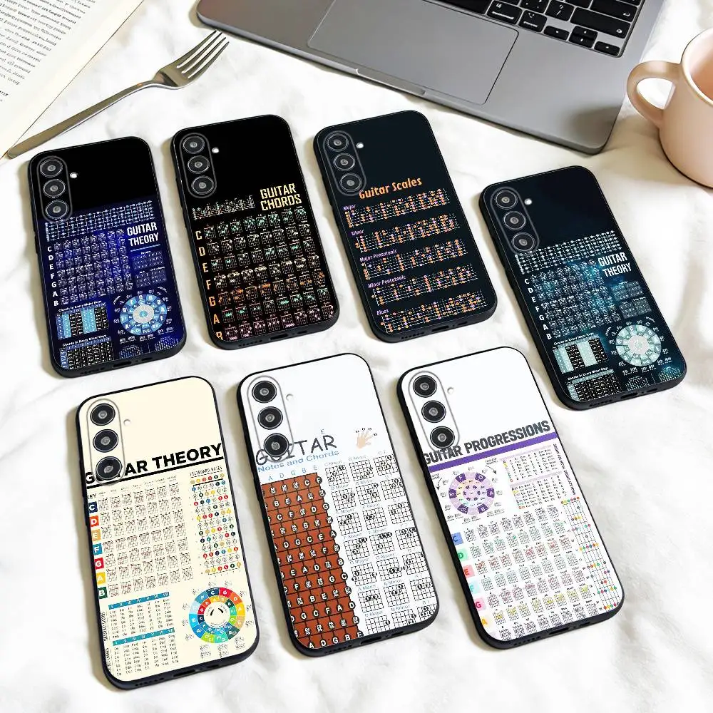 Guitar C-Chords Theory   phone Case For Samsung Galaxy A73,A72,A71,A70,A53,A52,A51,Others Soft Black Shell