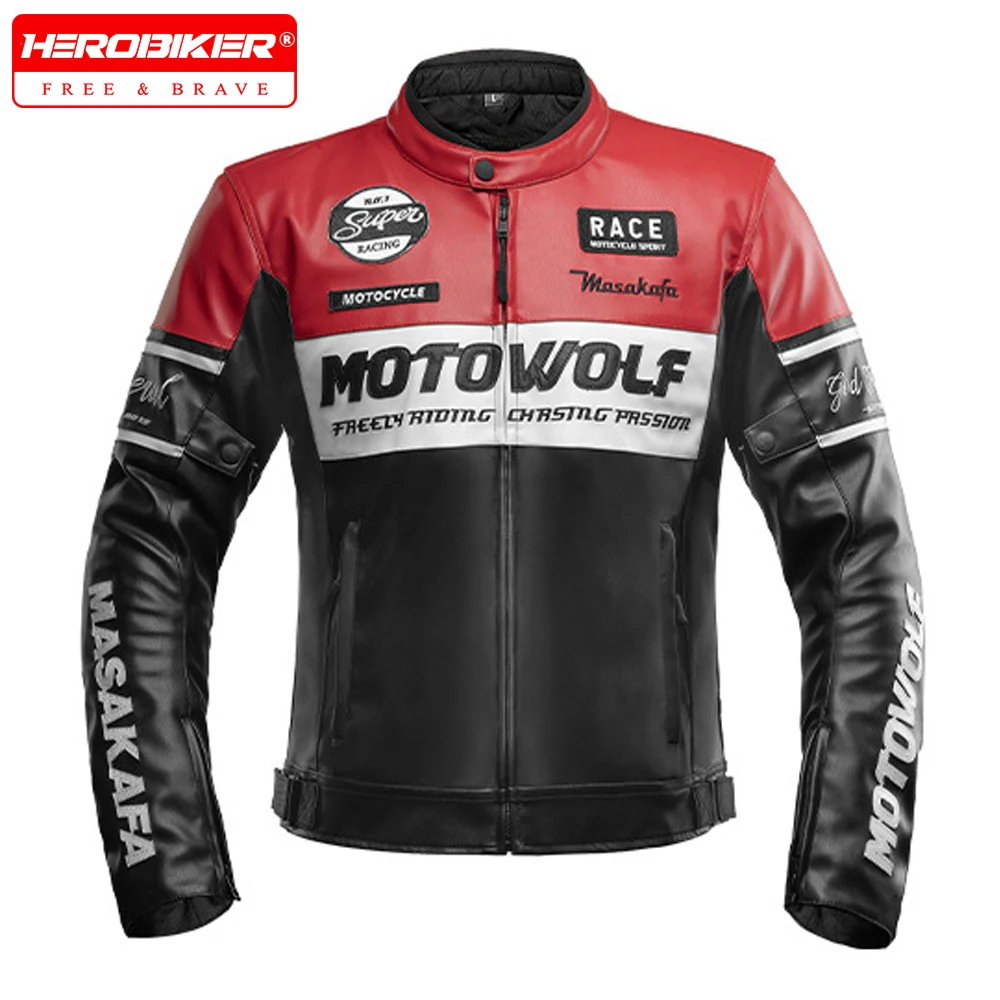 Кожаная мотоциклетная куртка, зимняя теплая куртка для мотокросса, ретро рыцарь, мотокожаная куртка, анти-осеннее снаряжение для мужчин