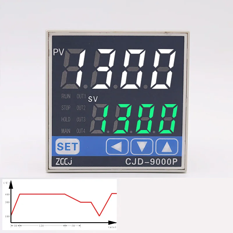 Termostato Digital Programável com Curva de Temperatura 20 Períodos Temperatura e Temporizador Rampa em Controlador de Temperatura Pid