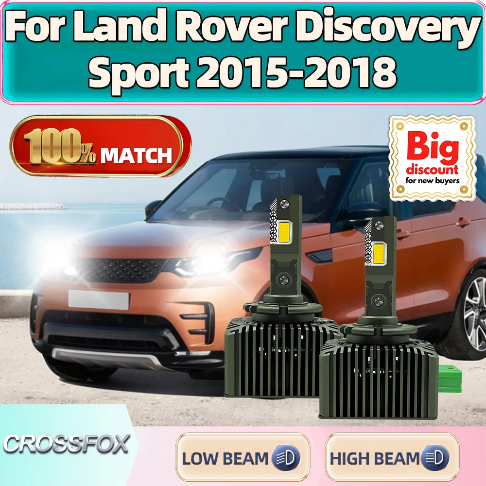 

CROSSFOX для Land Rover Discovery Sport 2015 2016 2017 2018 2X светодиодная ксеноновая фара HID, ампула D3S, сменный автомобильный светильник Canbus