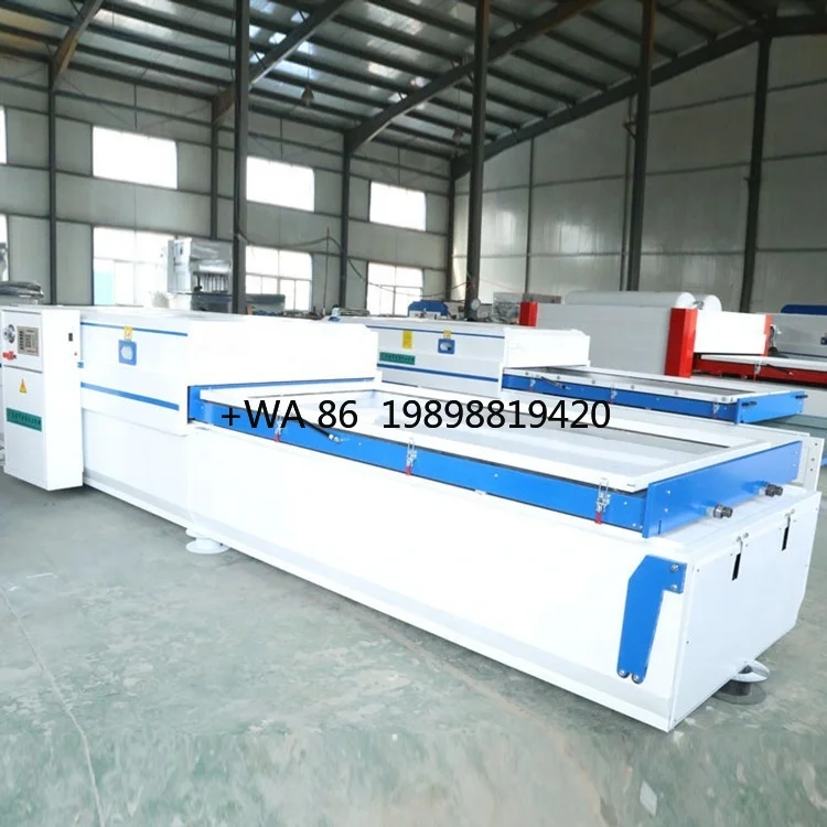 Woodworking PVC Foil Film Veneer Wood MDF Kitchen Cabinet Door 2 Working Table Hot Vacuum Membrane Laminating Press Machine