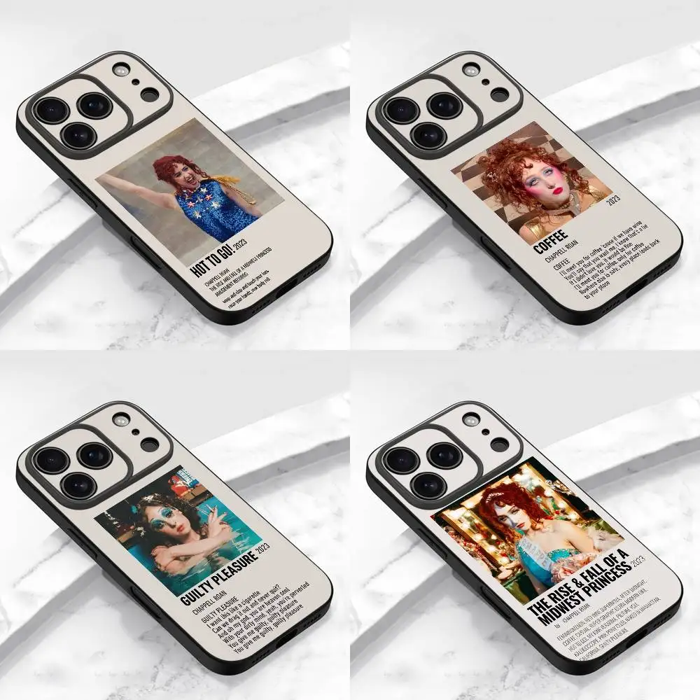 

C-Chappell Roan hot to go Phone Case For iPhone 13,16,11,14,17,12,15,Plus,E,Air,Pro,Max,Mini Protective Black Cover