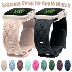 Silicone For Apple Watch Strap SE10 42/46/44/45mm SmartWatch Correa Serie 9 8 7 6 5 4 3 38/40/41mm Ultra2 Band 49mm Accessories