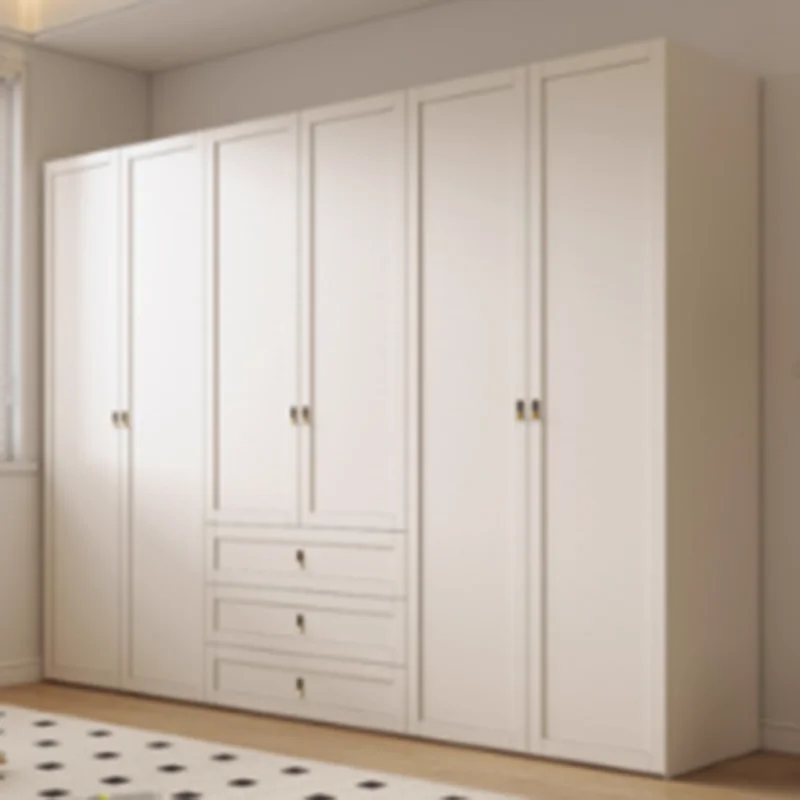 Aesthetic Big Wardrobes Storage Drawers Nordic Wooden Clothes Wardrobes Bedroom Cheap White Guarda Roupas Bedroom Furniture