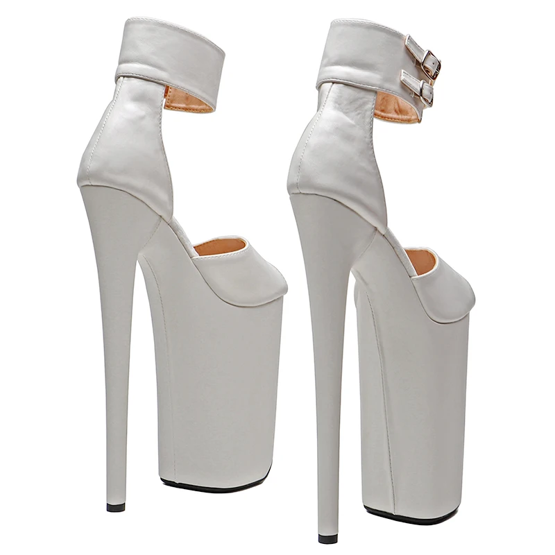 Leecabe 26CM/10inche Matte PU upper Open Toe High Heel platform sexy exotic party sandals Pole Dance shoes