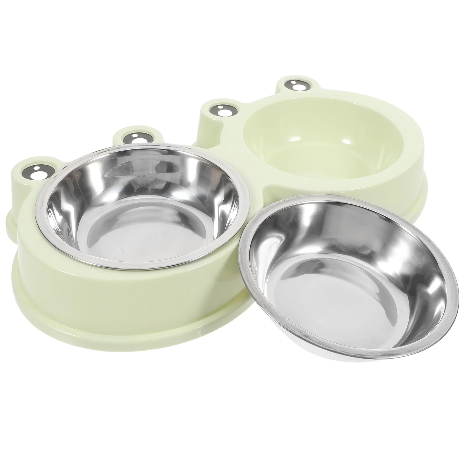 

Pet Bowl Stainless Steel Cat Water Dog Food Dish Cute Non Slip Base Multipurpose Use Pet Feeding Supplies