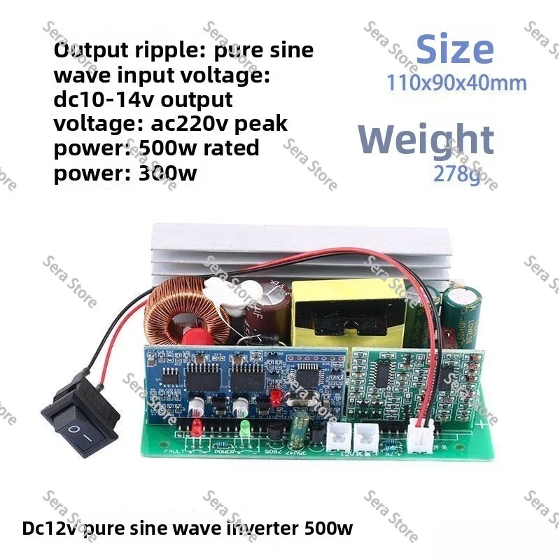 500W/1000W Pure Sine Wave Inverter DC12V/24V/48V To AC220V Inverter Booster Main Board