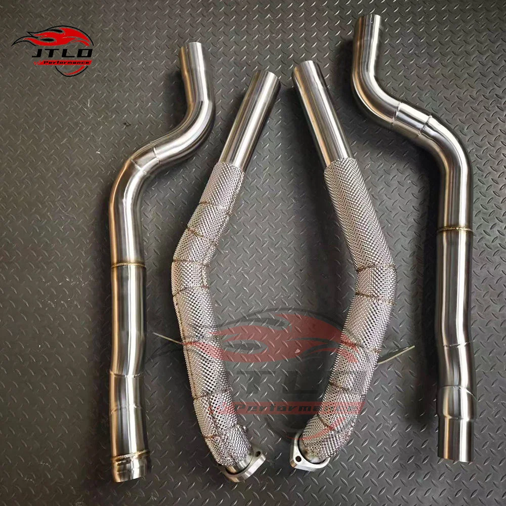 High-Flow Exhaust Downpipe For Mercedes-Benz CLS550 4.7L V8 M278 With OPF 304 Stainless Steel Performance Upgrade