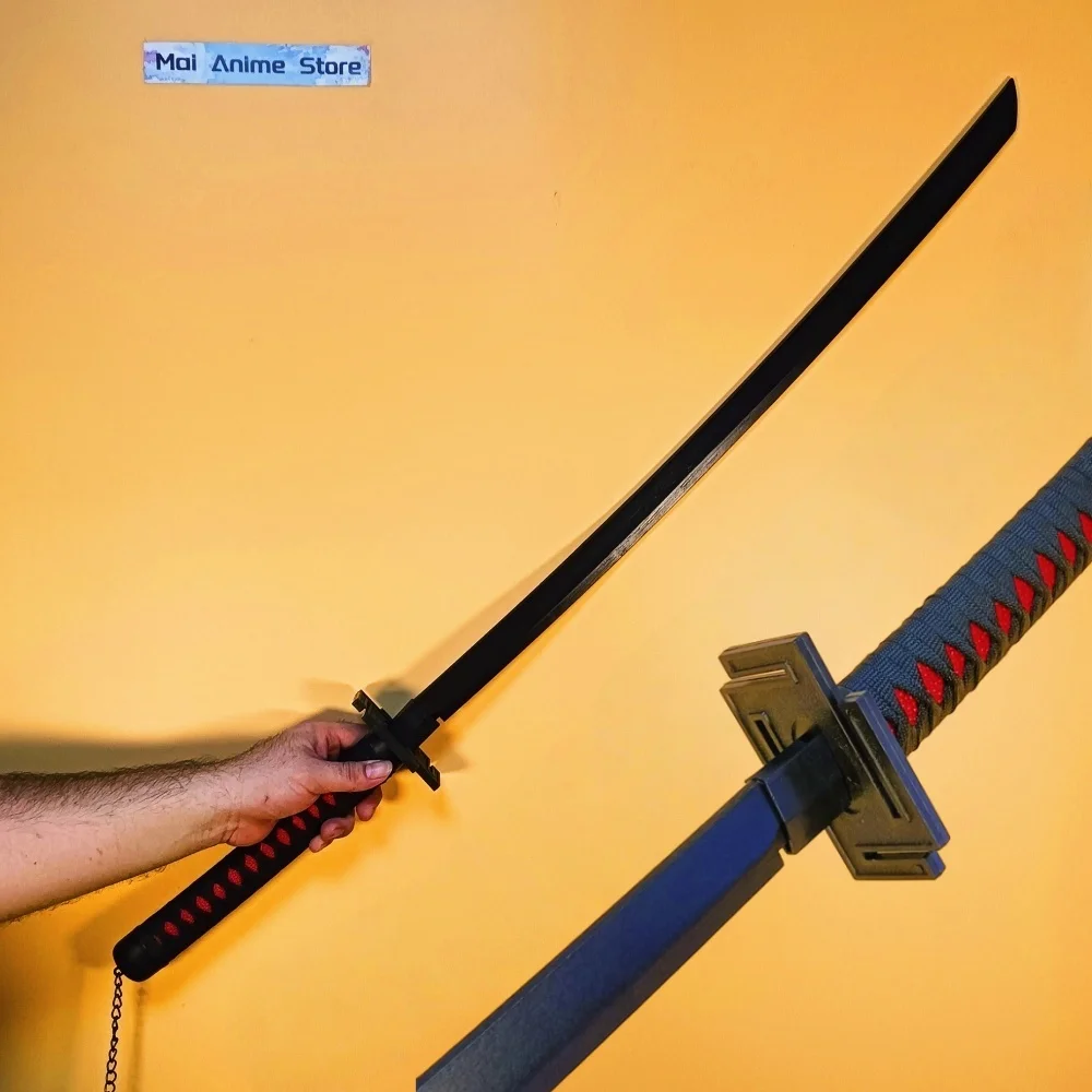 31/40 polegada kurosaki ichigo katana tamanho real japonês katana sabre original lixívia anime cosplay prop faca ninja brinquedo afiado presente
