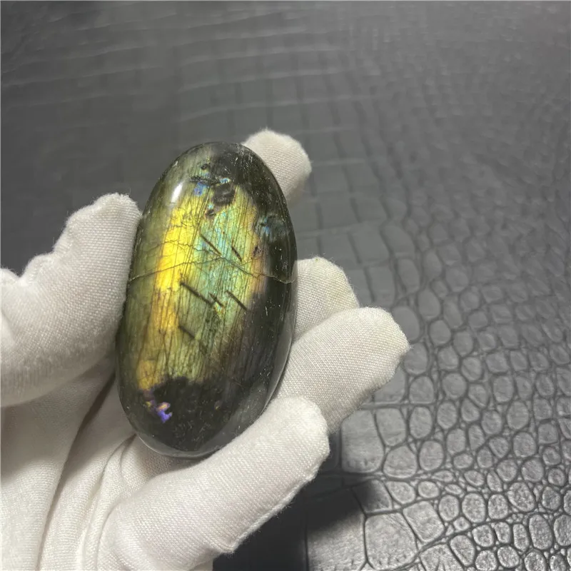 Natural Crystal Labradorite Palm Stone Yellow Amethyst Light Moonstone Spiritual Feng Shui Healing Crystal Home Ornament