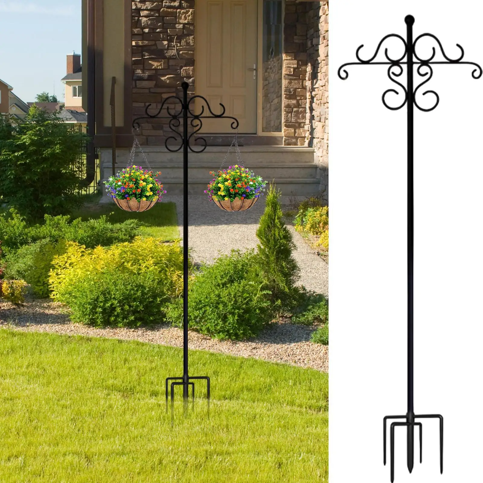 

Hummingbird Feeder Stand Wild Bird Feeder Stand For Outdoors Adjustable Rust-Proof Garden Suet Baskets Hanger For Decorative
