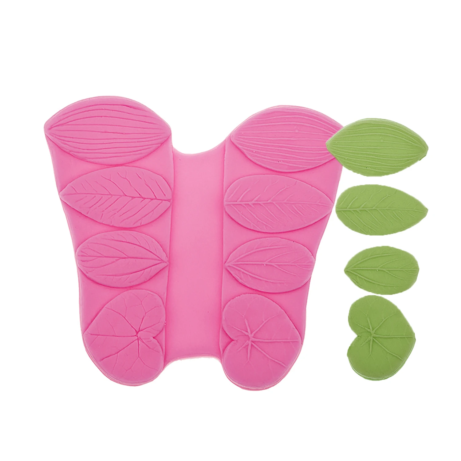 3D Five Petals Flower Silicone Mold Fondant Cake Decorating Tools Leaf Chocolate Baking Moulds Kitchen Accessories