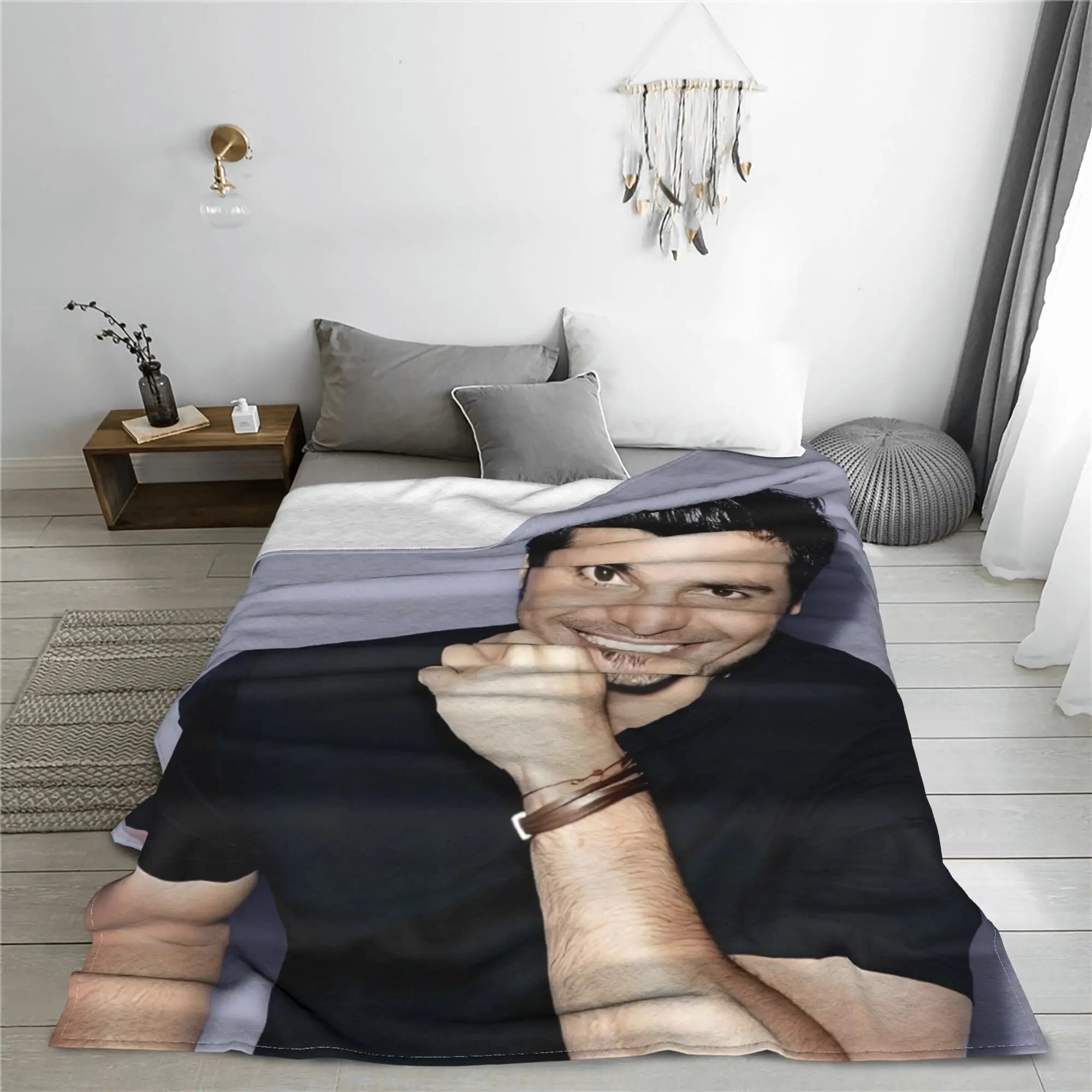 Chayanne Singer Knitted Blankets Fleece  Soft Throw Blanket for Car Sofa Couch Bedspread