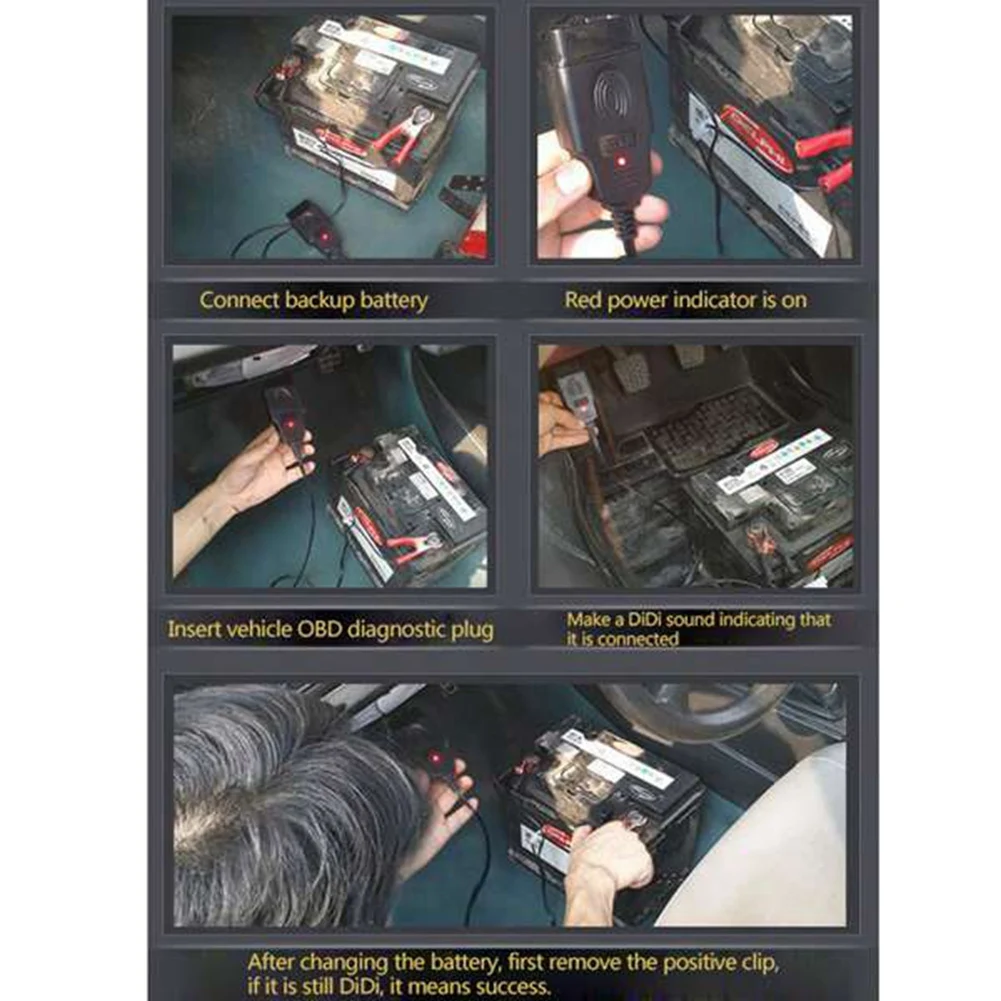 ABXF-Car OBD2 ECU Connector Battery Saver Auto ECU Memory Savers Automotive OBD 2 Emergency Electrical Plug Car Fuel Save