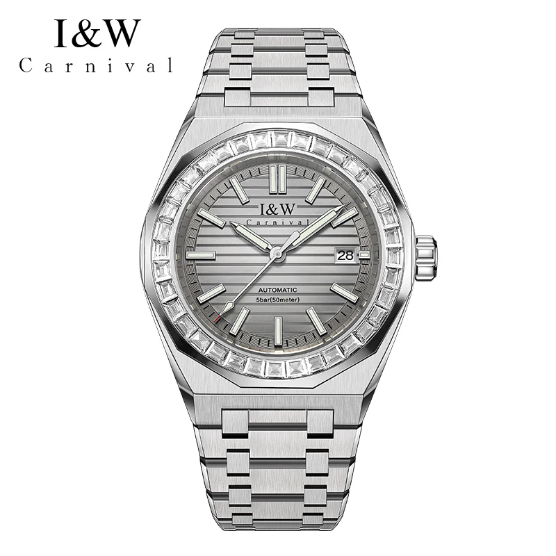 

Carnival Brand IW High-End Series Luxury Diamond Mechanical Watch Men Imported Movement Automatic Fashion Sapphire Watches Mens