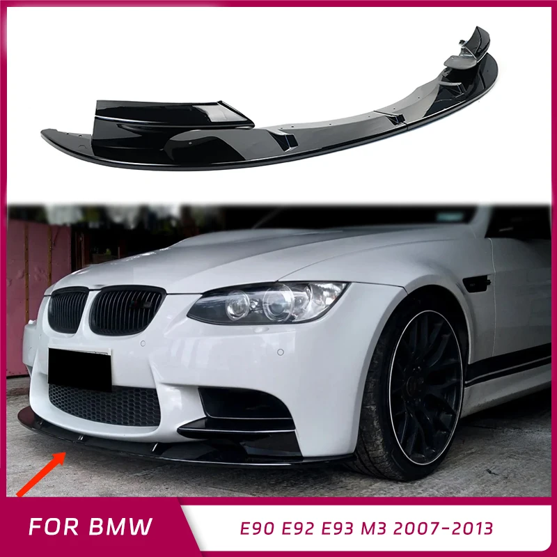 

Front Bumper Lip Splitter Spoiler Diffuser Protector Guard For BMW E90 E92 E93 M3 2007-2013 Glossy Black Carbon Fiber Look