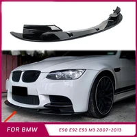 Separador de parachoques delantero, difusor de alerón, Protector para BMW E90, E92, E93, M3, 2007-2013, aspecto de fibra de carbono negro brillante