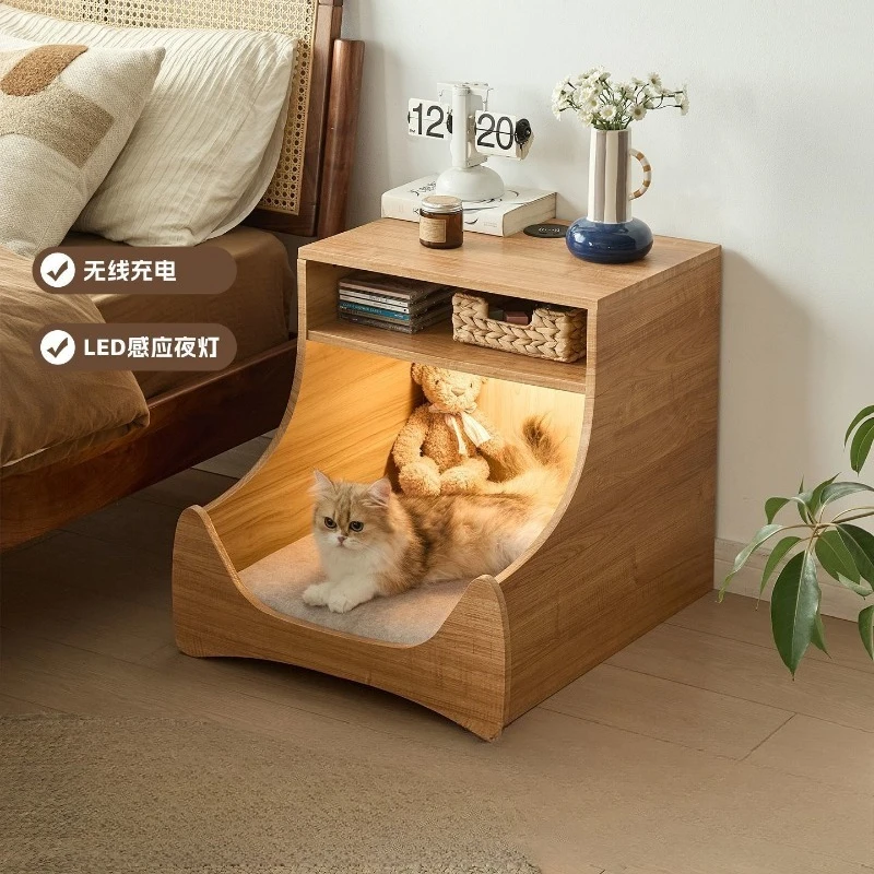 Rechargeable household bedroom dual-purpose bedside cabinet, new furniture