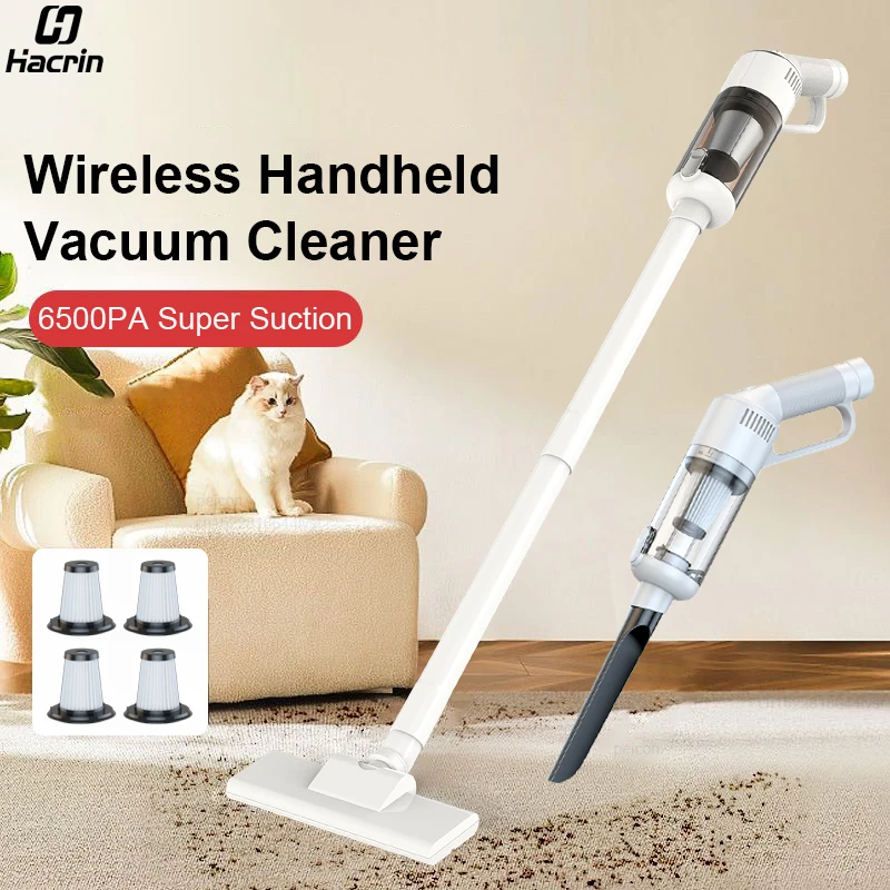 Wireless Vacuum Cleaner Powerful Home Vacuum Cleaner 6500PA High Power Portable Household Cordless Vacuum Cleaner for Home Car