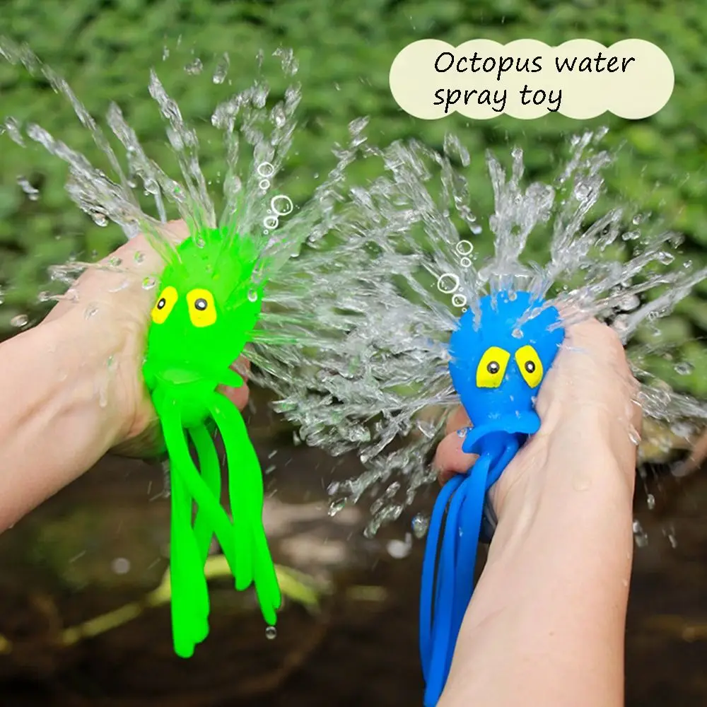 

Bathroom Play Summer Swimming Bathroom Sprinkling Play Water Toy Float Spray Water Baby Bath Toy Octopus Squeezing Toys